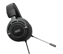 AOC Žaidimų ausinės GH200 mikrofonas, juodas, laidinis