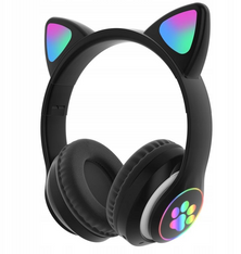 Cat Ears belaidės BLUETOOTH ausinės RGB spalvos vaikams