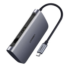 Adapteris UGREEN 7w1 CM212 USB-C PD Hub 100W, 2x USB-A 3.0, HDMI 4K/ 30Hz, SD/ TF, RJ45