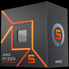AMD CPU Desktop Ryzen 5 6C/ 12T 7600 (5,2 GHz Max, 38MB, 65W, AM5) dėžutė su Radeon Graphics ir Wraith Stealth Cooler