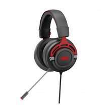 AOC Žaidimų ausinės GH300 mikrofonas, juodas/ raudonas, laidinis