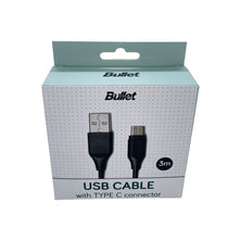 - Apple BULLET USB – C tipo 3m, 2,4A Juoda