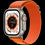 Apple Watch Ultra GPS + Cellular, 49 mm titano dėklas su oranžine Alpine kilpa - mažas, modelis A2684
