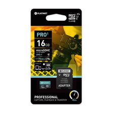 Atminties korta Platinet MicroSD 16GB (class10 UHS-I 70MB/ s) + SD Adapteris