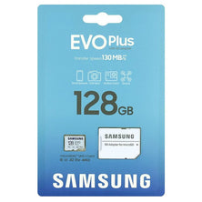 Atminties korta SAMSUNG EVO PLUS MicroSD 128GB (class10 UHS-III 130MB/ s) + SD Adapteris