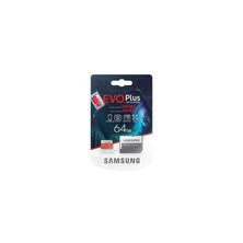 Atminties korta SAMSUNG EVO PLUS MicroSD 64GB (class10 UHS-I 100MB/ s) + SD Adapteris