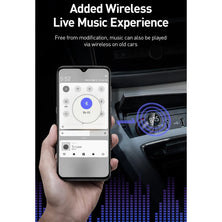 Automobilinis įkroviklis FM siųstuvas „USB“ moduliatorius „Bluetooth“ laisvų rankų įranga Baseus