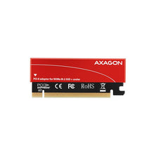 AXAGON PCEM2-S PCI-E 3.0 16x - M.2 SSD NVMe, iki 80 mm SSD, žemo profilio, aušintuvas