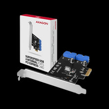AXAGON PCEU-034VL PCIe adapteris 4x tarp. USB3.0 19 kontaktų UASP VIA + LP