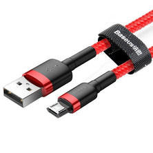 Baseus Cafule Micro USB laidas 2,4A 1m (raudonas)